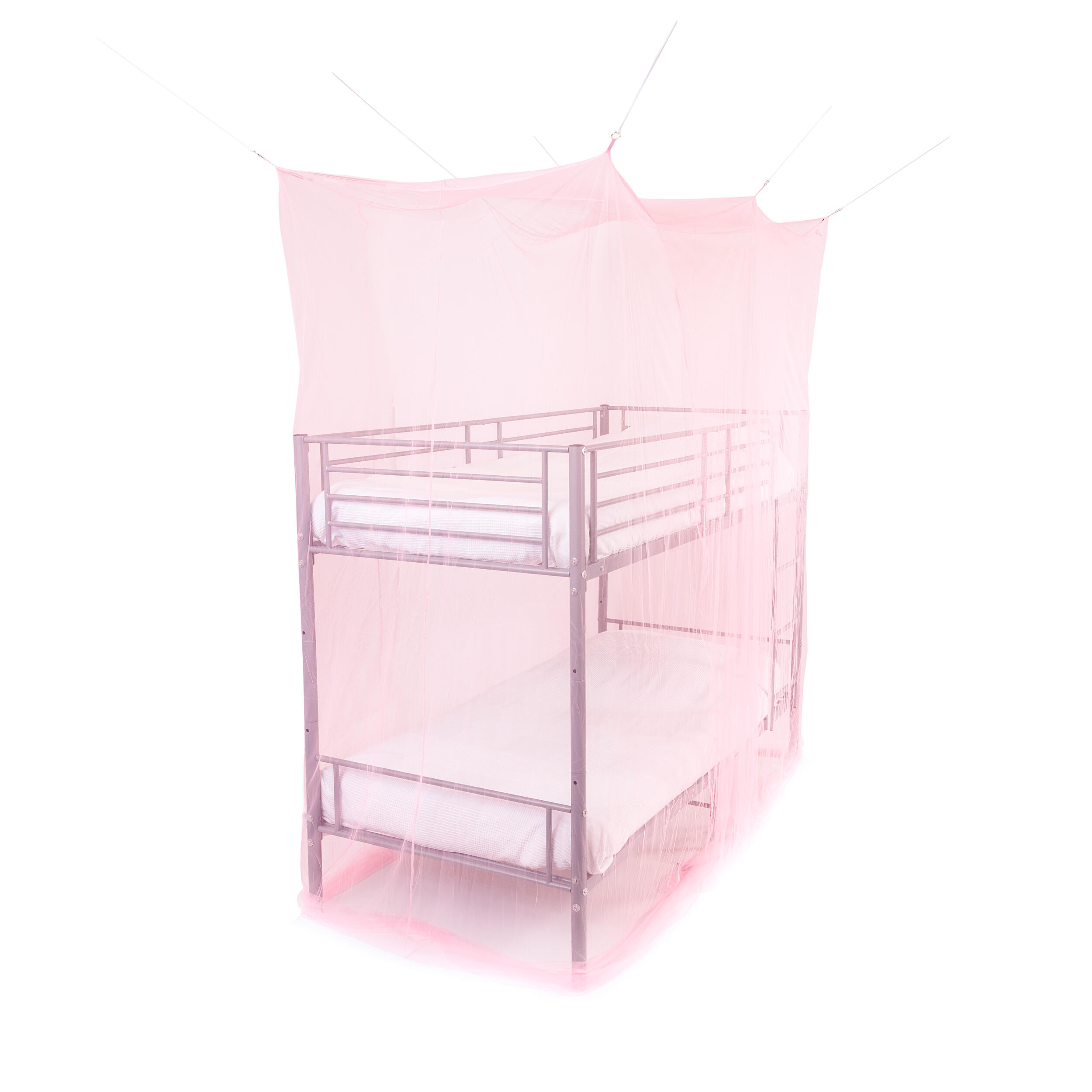 DECONET Deconet klamboe - STACK - L200x B100x H270cm ROZE- stapelbed/ hoogslaper