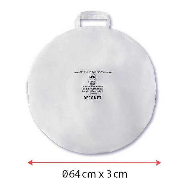 Deconet-Set bestehend aus 2x 1Pers. Pop-up-Moskitonetzzelt I, WEISS 3/6