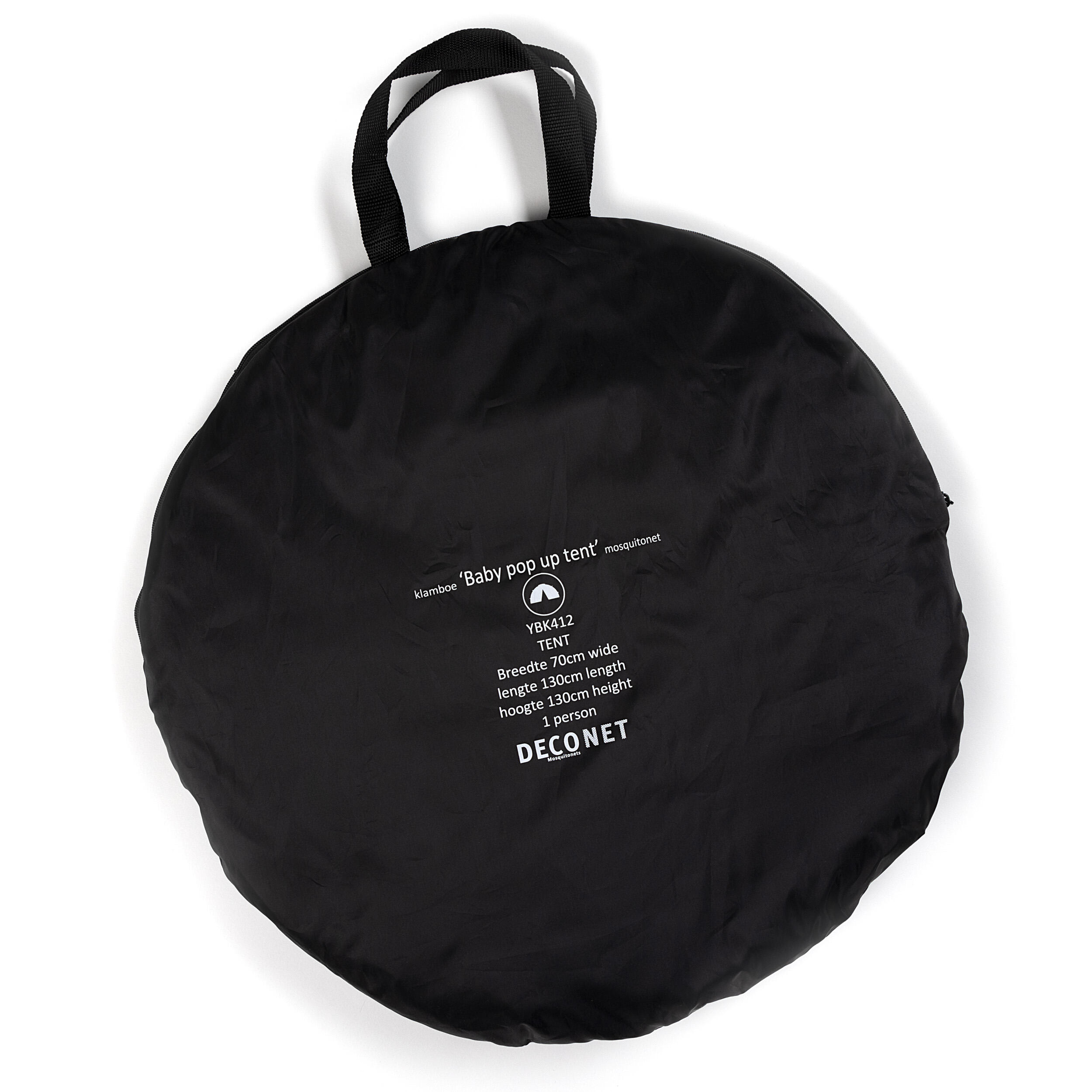 Deconet Tente moustiquaire Pop out pour berceau, 130x70cm, noir 4/7