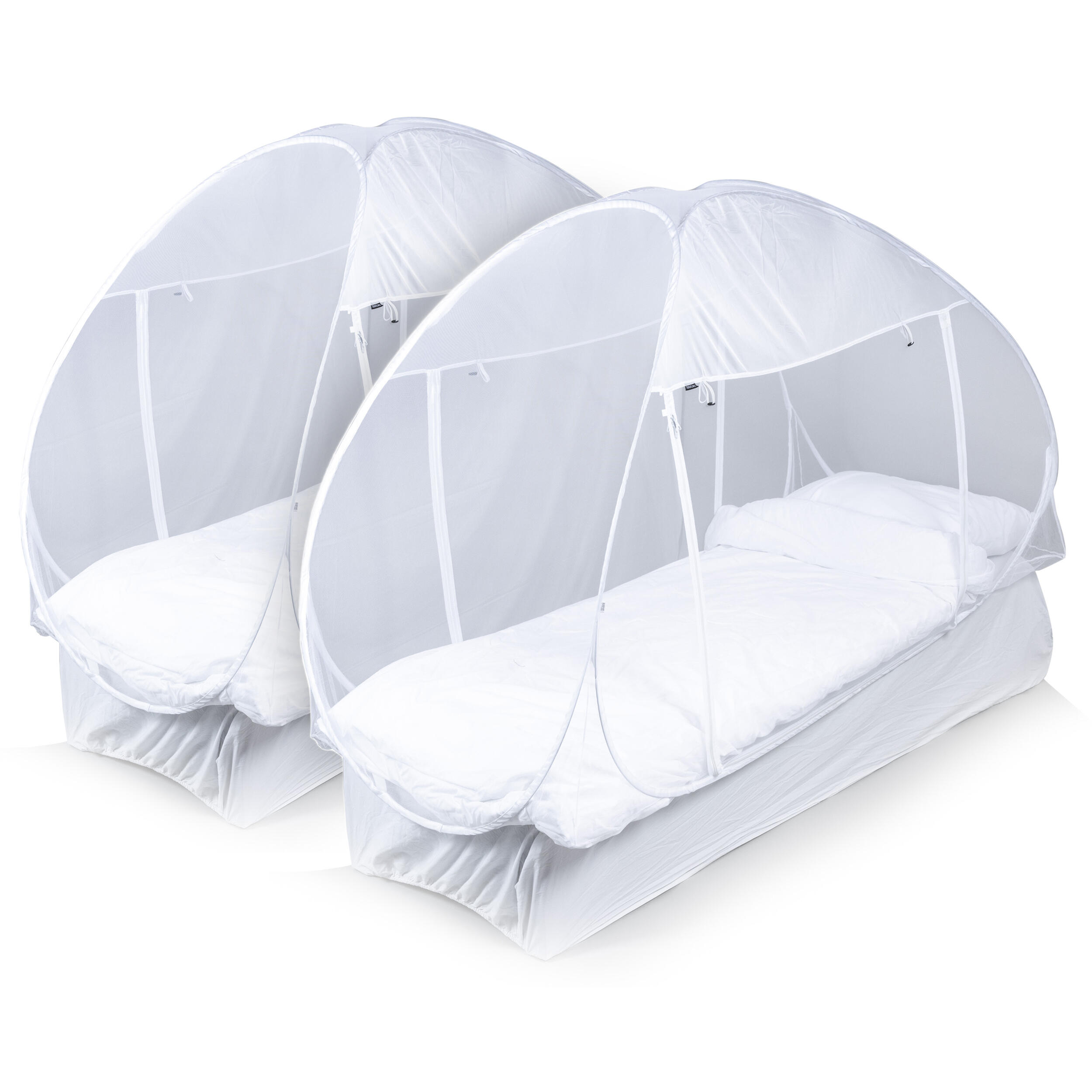 Deconet - Deconet Set De Tentes Moustiquaires Pop-up 2x 1 Personne Tent- Blanc - Moustiquaire - Blanc - 100 - Decathlon
