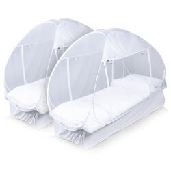 Deconet SET de Tentes Moustiquaires Pop-up 2x 1 personne tent- BLANC