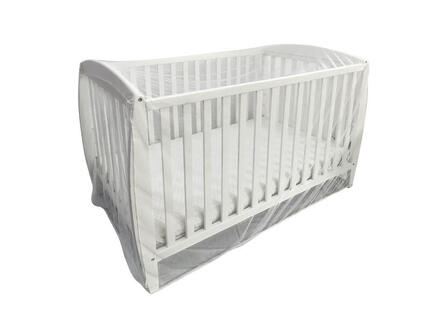 Lit bébé moustiquaire Deconet, L150x L90cm, blanc, bébé
