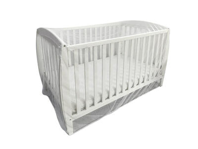 Deconet Baby-Moskitonetz-Kinderbett, L150x B90cm, weiß, Baby