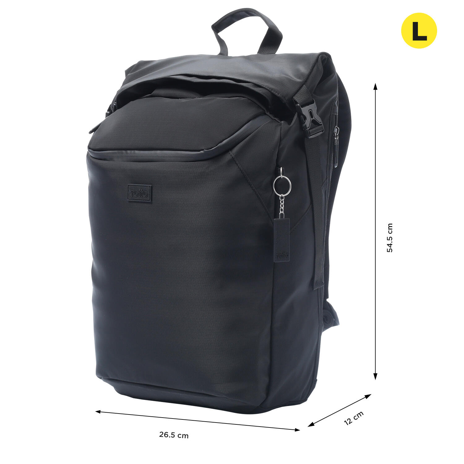 Totto Mochila urbana Chicago Negro Poliéster 26.5 x 54.5 x 12 cm 2/5
