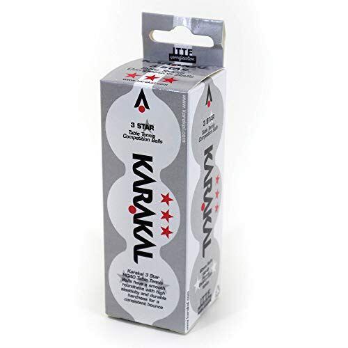 Karakal 3 Star Table Tennis 40mm Poly Tournament Balls Pack Of 12 - White 1/2