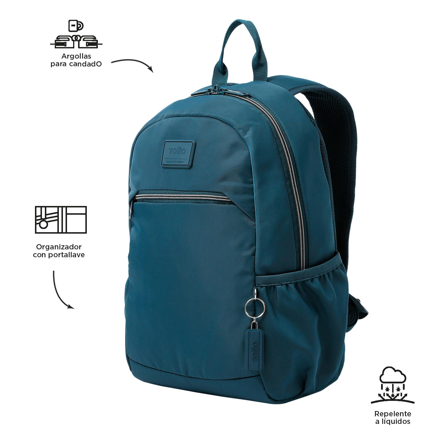 Totto Mochila urbana Tracer Legion Blue Poliéster reciclado 28 x 40 x 16 cm 5/5
