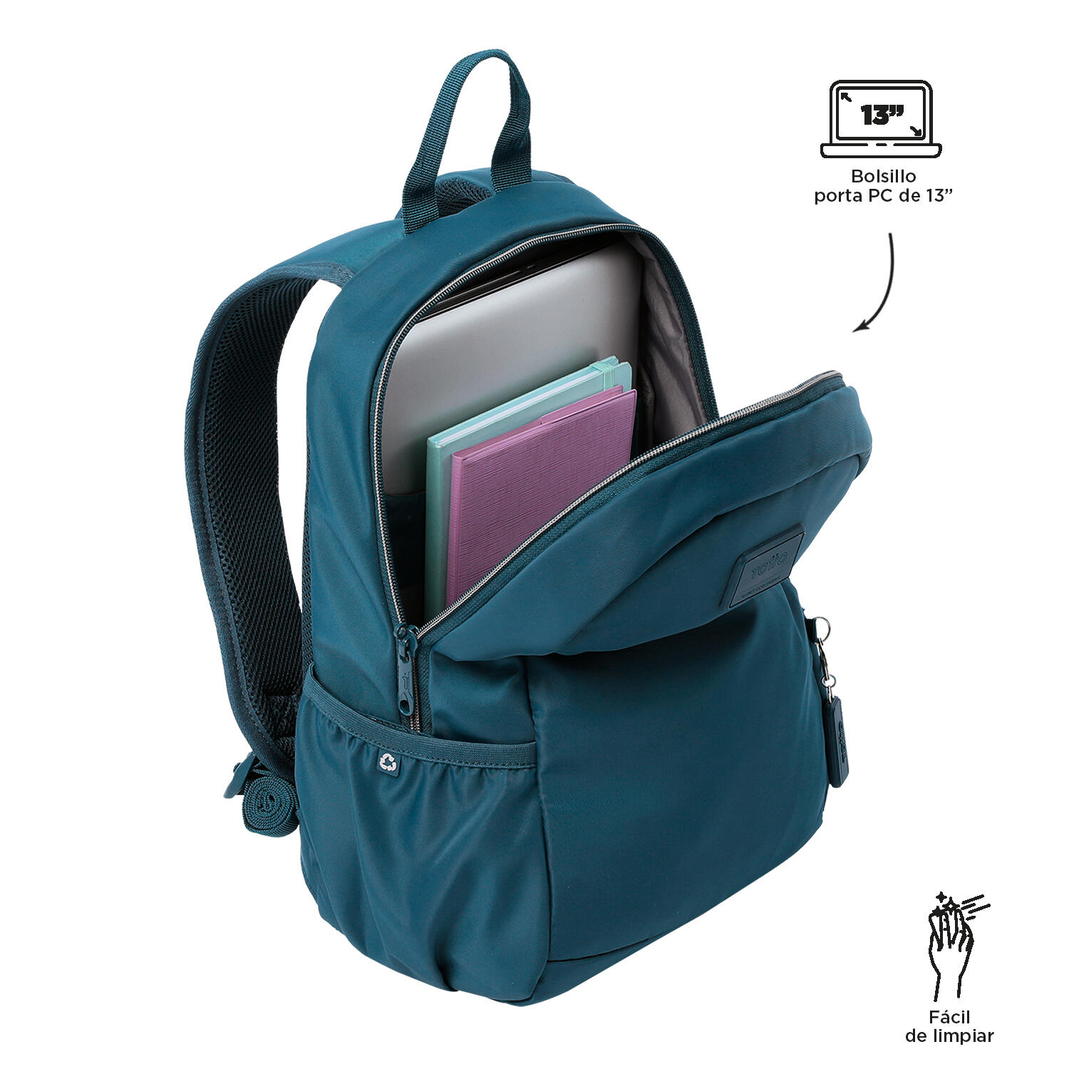 Totto Mochila urbana Tracer Legion Blue Poliéster reciclado 28 x 40 x 16 cm 4/5