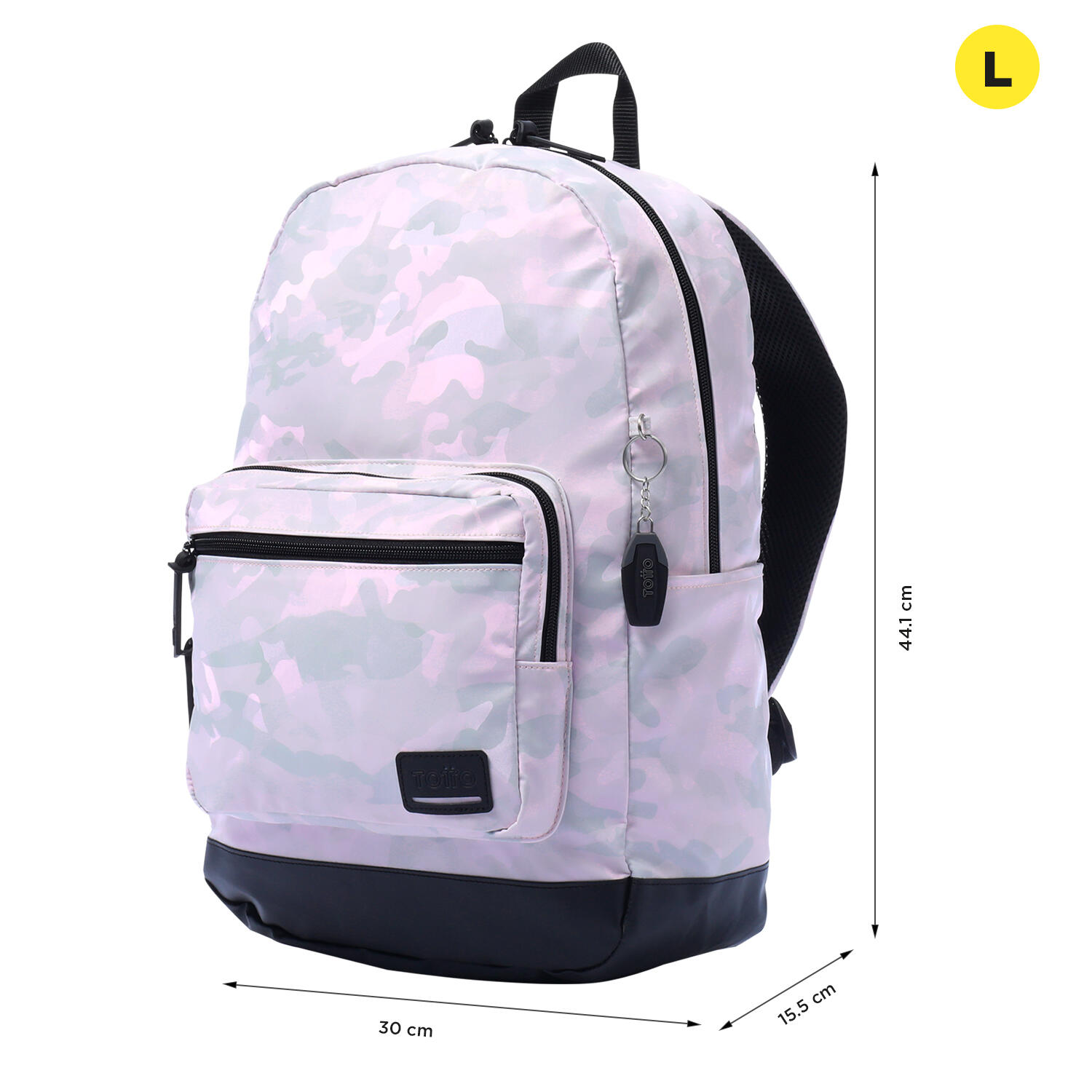 Totto Mochila urbana Tocax Iridiscente White Poliéster 30 x 44.1 x 15.5 cm 2/5