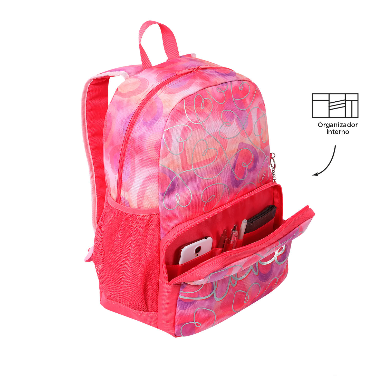 Totto Mochila escolar Amorely Rosa Poliéster 31 x 44 x 14.5 cm 5/5