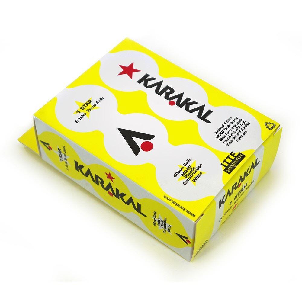 Karakal 1 Star Table Tennis 40mm Poly Starter Balls Pack of 6 - Orange 3/3