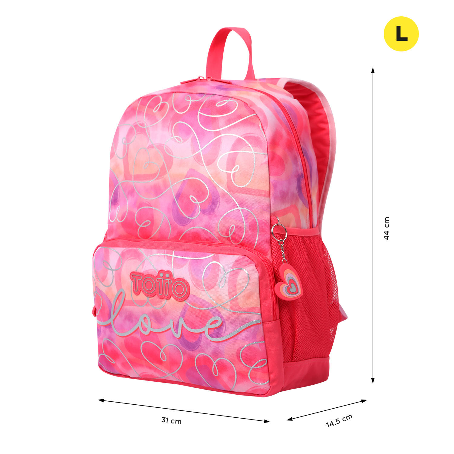 Totto Mochila escolar Amorely Rosa Poliéster 31 x 44 x 14.5 cm 2/5
