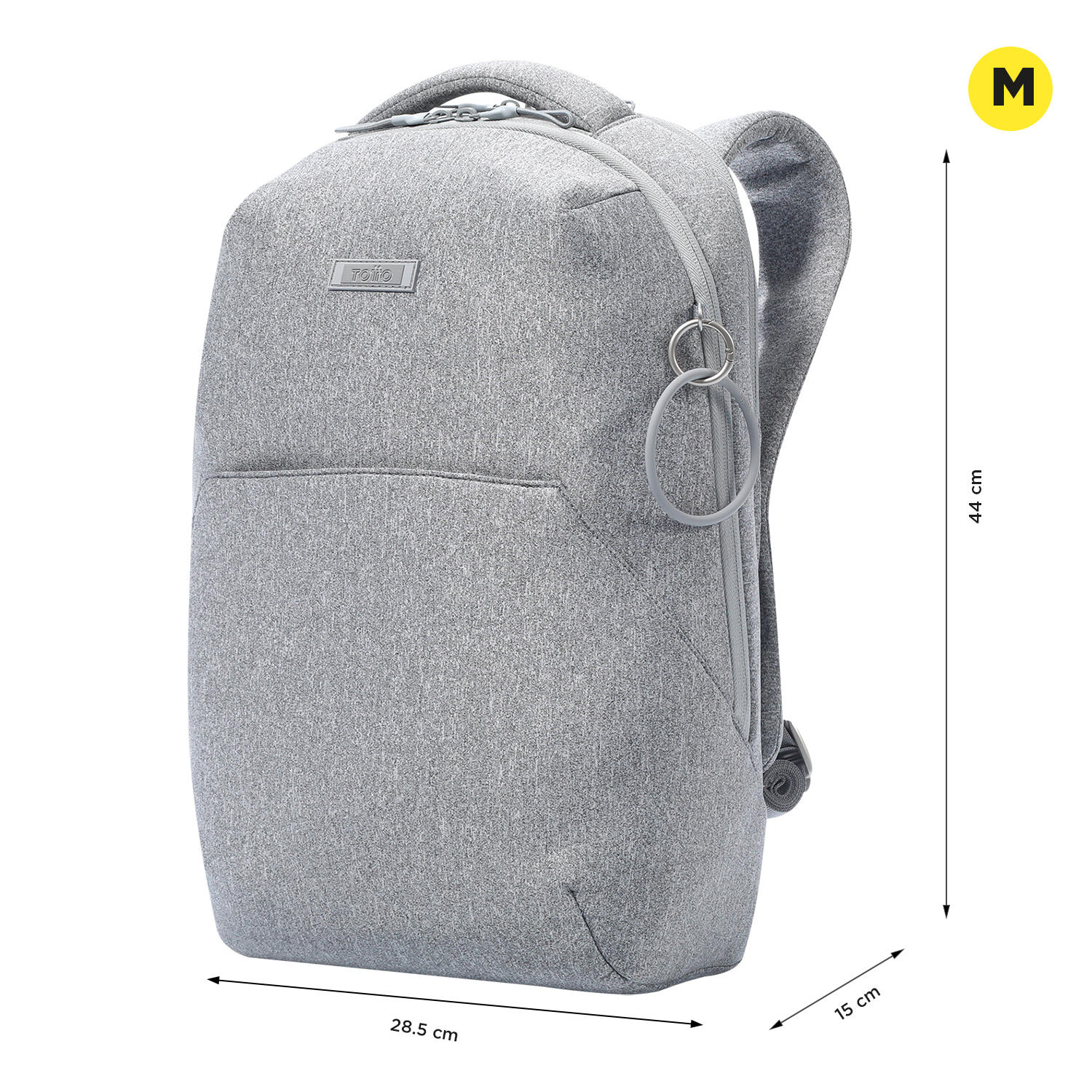 Totto Mochila urbana Megumi Gris Poliéster 28.5 x 44 x 15 cm 2/5