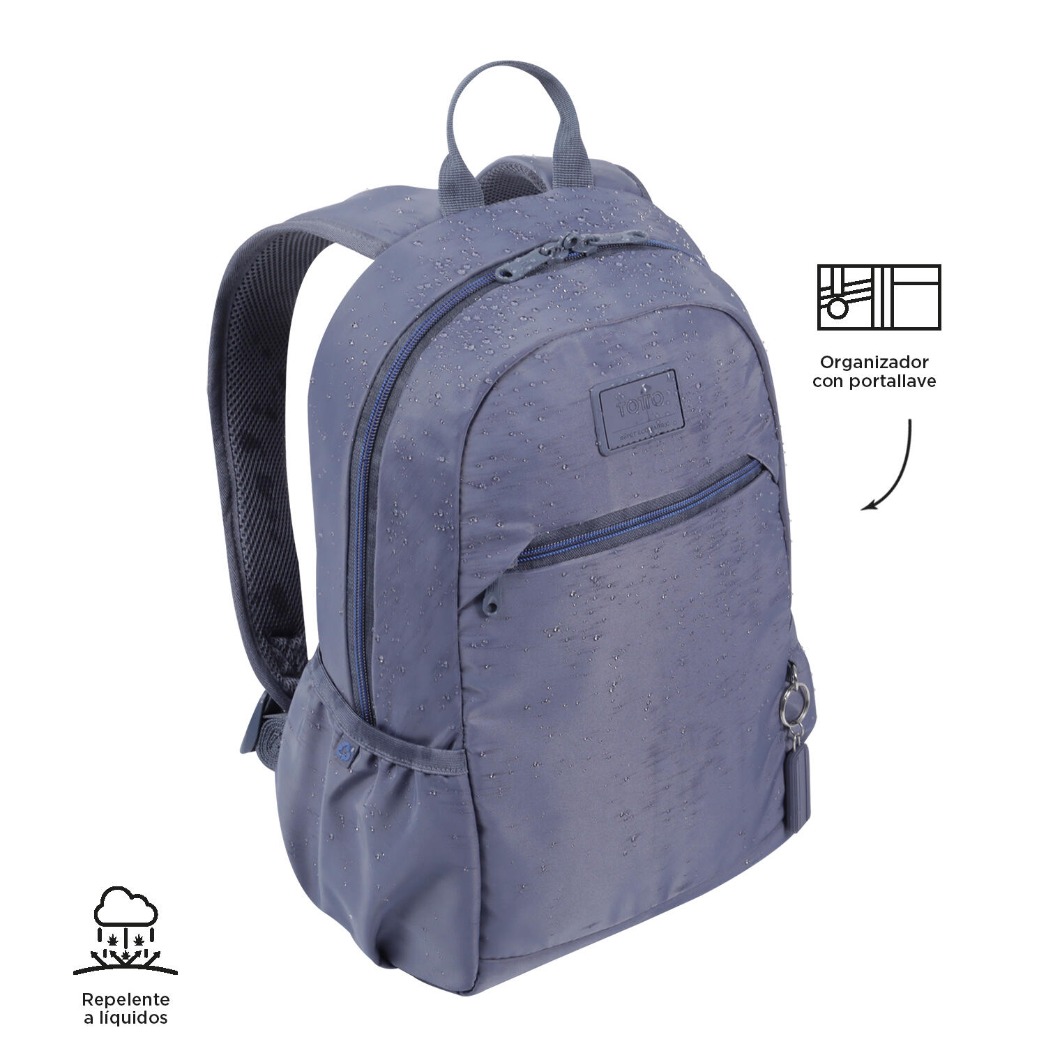 Totto Mochila urbana Tracer Folkstone Gray Poliéster reciclado 28 x 40 x 16 cm 5/5