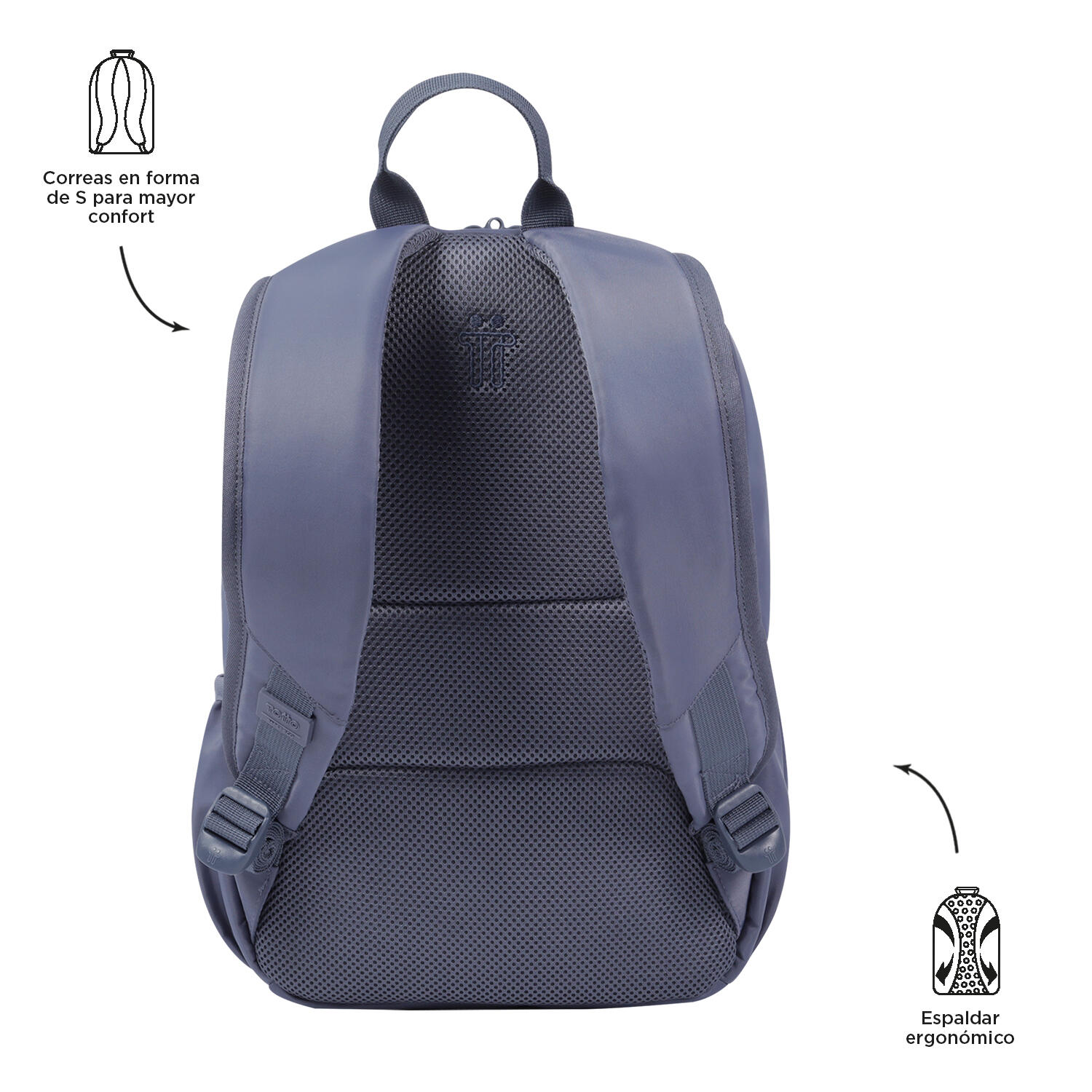 Totto Mochila urbana Tracer Folkstone Gray Poliéster reciclado 28 x 40 x 16 cm 3/5