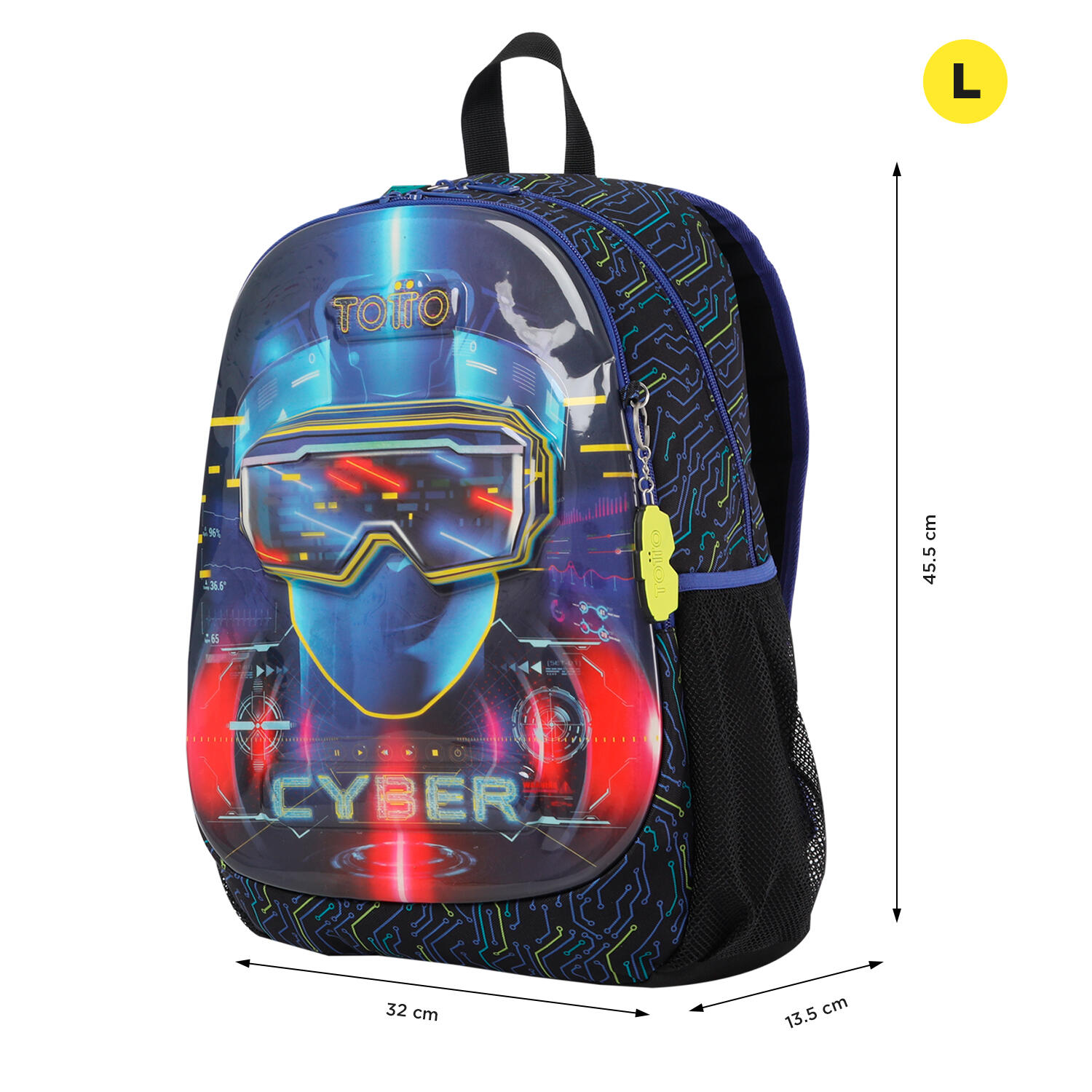 Totto Mochila infantil Mettaverse Azul Poliéster 32 x 45.5 x 13.5 cm 2/4
