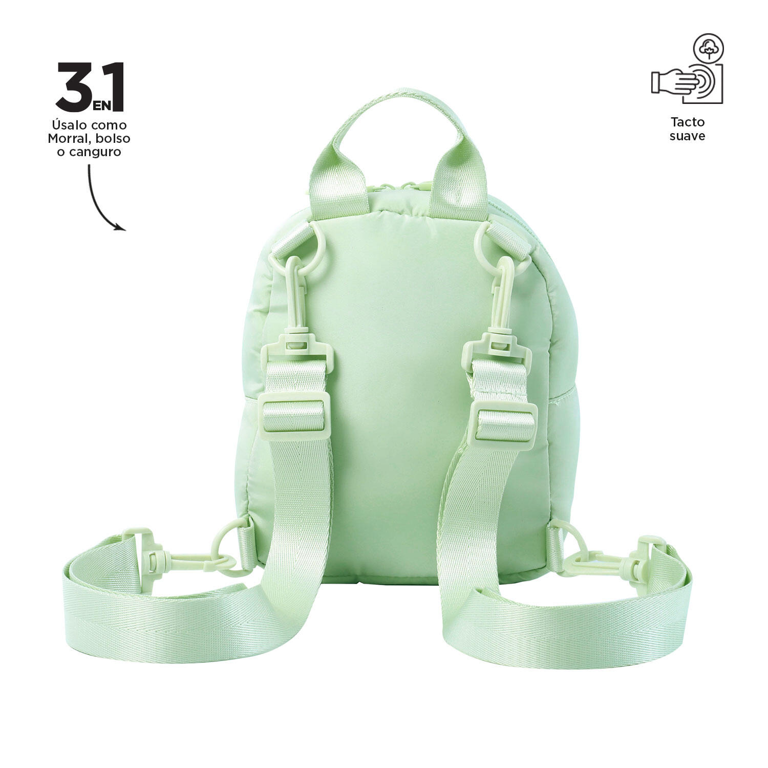 Totto Mochila urbana Yuen 2.0 Meadow Mist Poliéster 17 x 21.5 x 9 cm 3/5