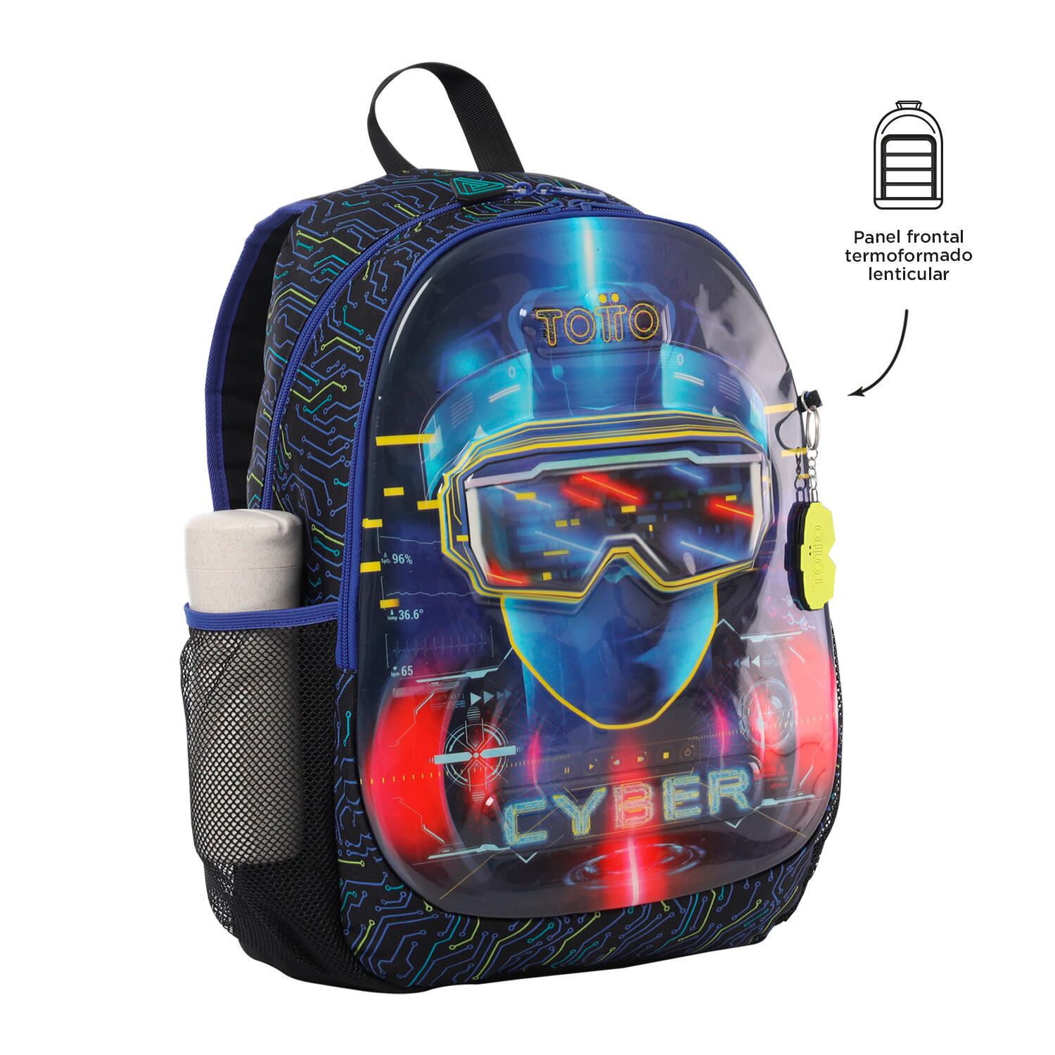 Totto Mochila infantil Mettaverse Azul Poliéster 32 x 45.5 x 13.5 cm 4/4