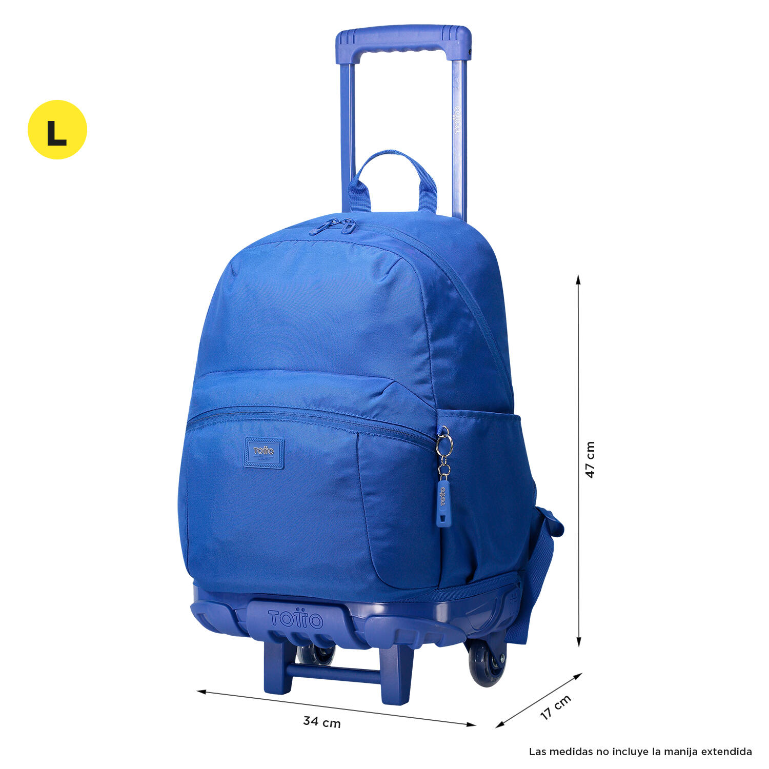Totto Mochila escolar ruedas Trik Azul eléctrico Poliéster 34 x 47 x 17 cm 3/5