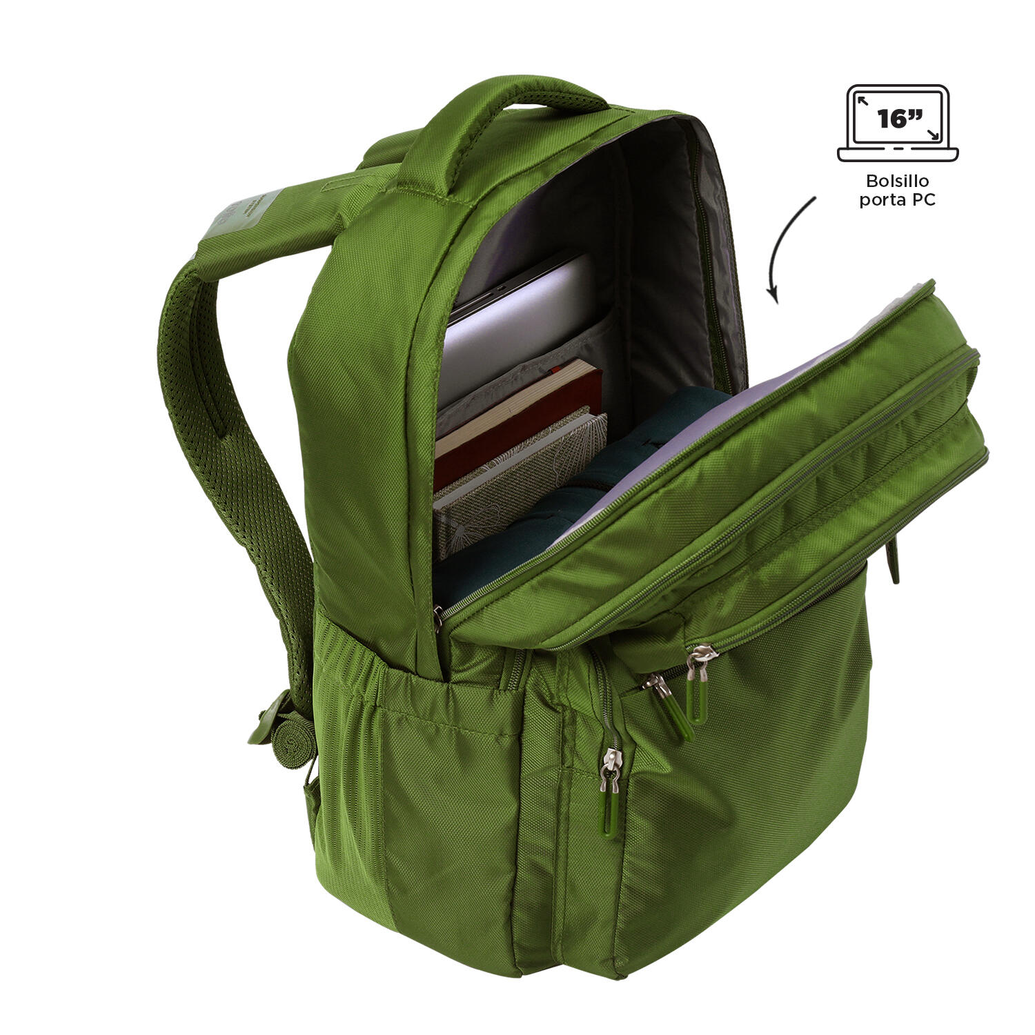 Totto  Mochila Suspension - Cedar Green Verde grande 4/5
