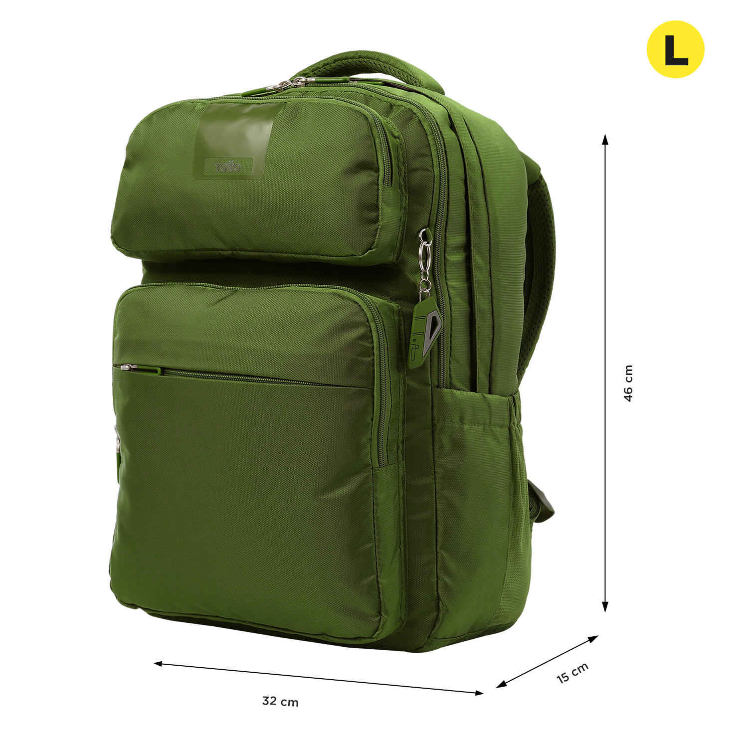 Totto  Mochila Suspension - Cedar Green Verde grande 2/5