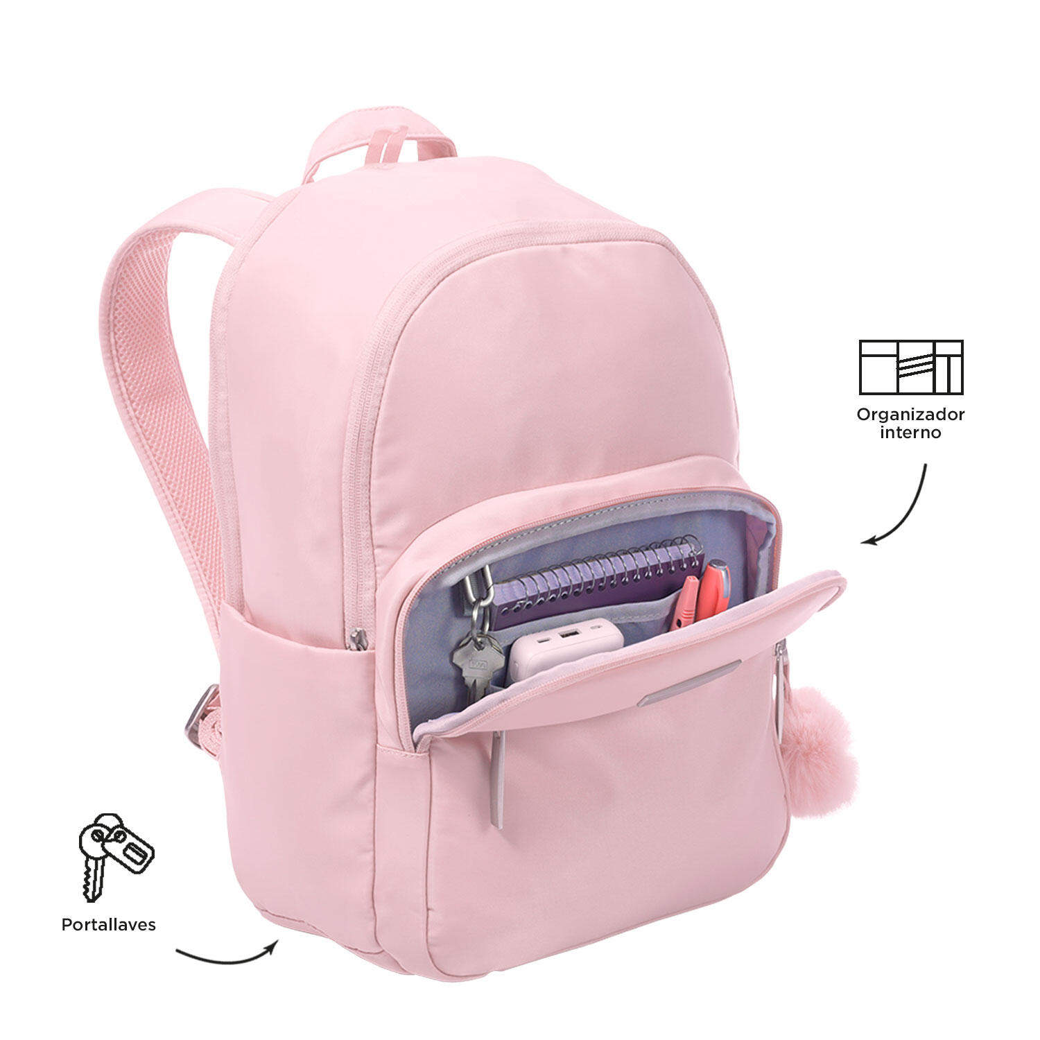 Totto Mochila ejecutiva Adelaide Peachskin Poliéster 28.5 x 41.5 x 13.5 cm 5/5