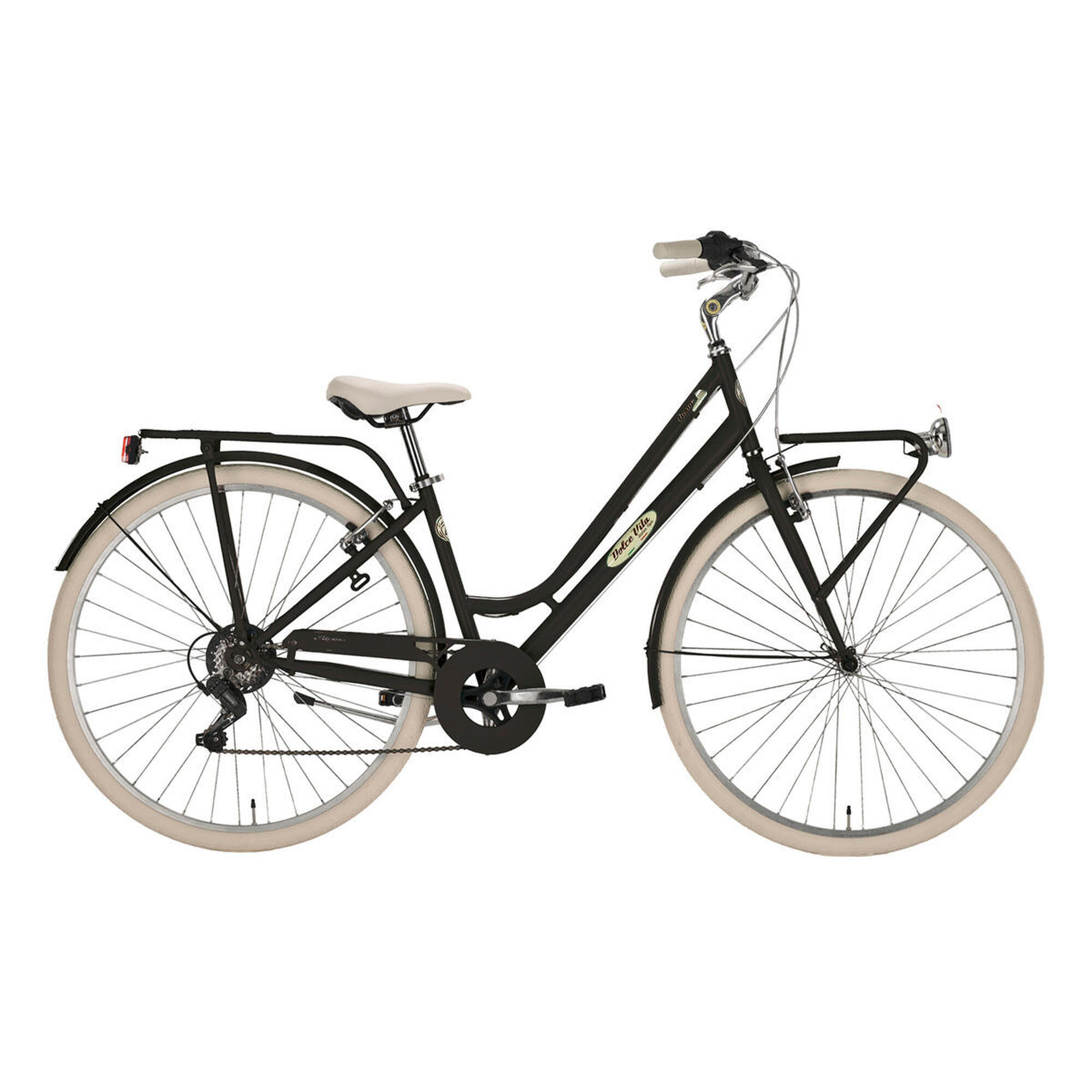 Canellini - Vélo Ville Dolce Vita Roma Femme Cadre Acier 6 Vitesses - Vélo Ville - Noir - 28" - Decathlon