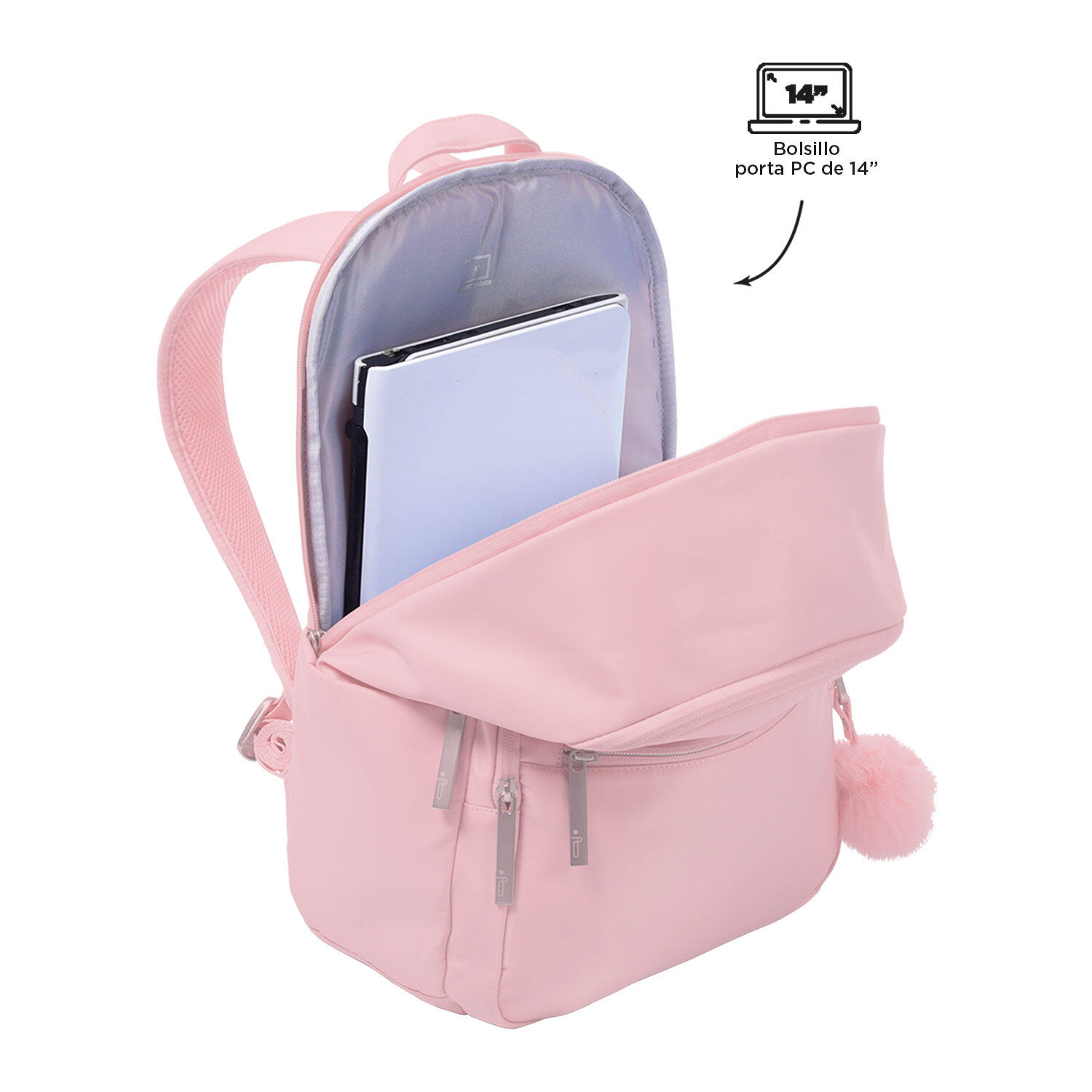 Totto Mochila ejecutiva Adelaide Peachskin Poliéster 28.5 x 41.5 x 13.5 cm 4/5