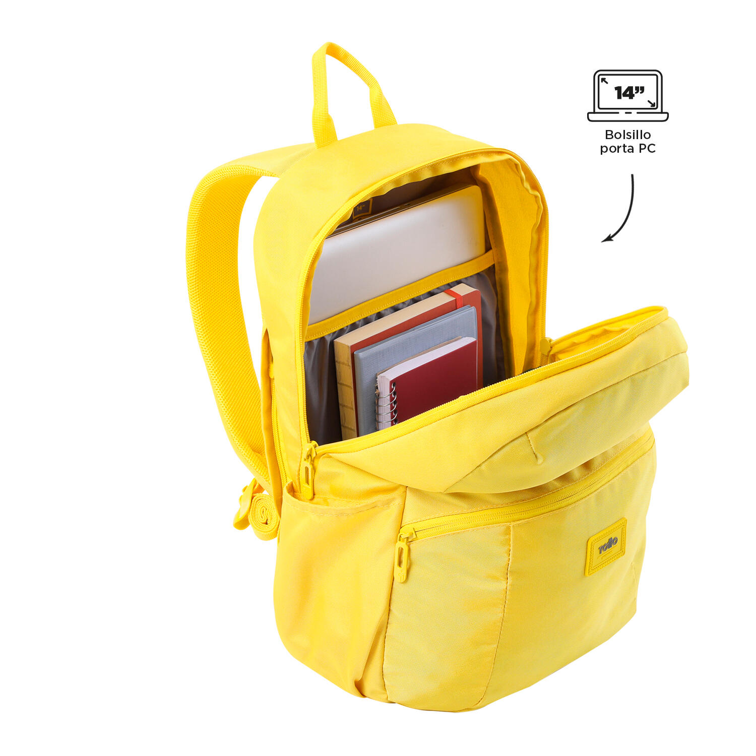 Totto Mochila urbana Trik Super Lemon Poliéster 30 x 42 x 12 cm 4/5