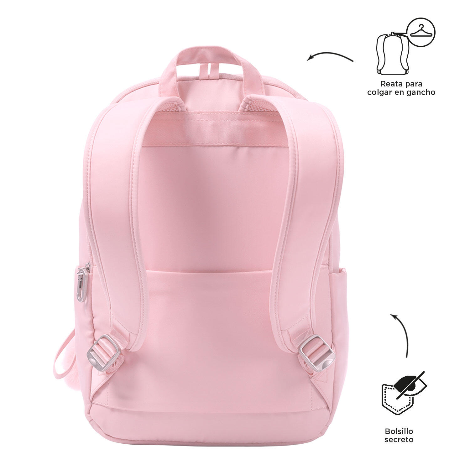 Totto Mochila ejecutiva Adelaide Peachskin Poliéster 28.5 x 41.5 x 13.5 cm 3/5