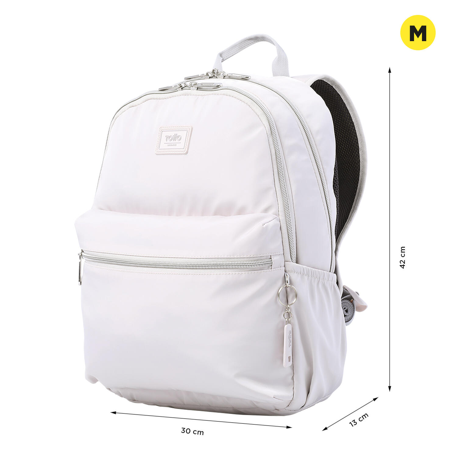 Totto Mochila urbana Aynatto White Sand Poliéster 30 x 42 x 13 cm 2/5