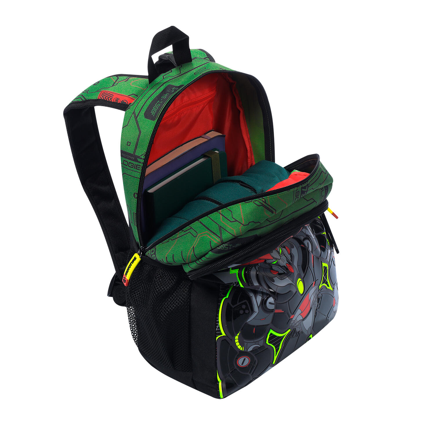 Totto Mochila infantil Argon Verde Poliéster 40.5 x 28.5 x 11 cm 4/5