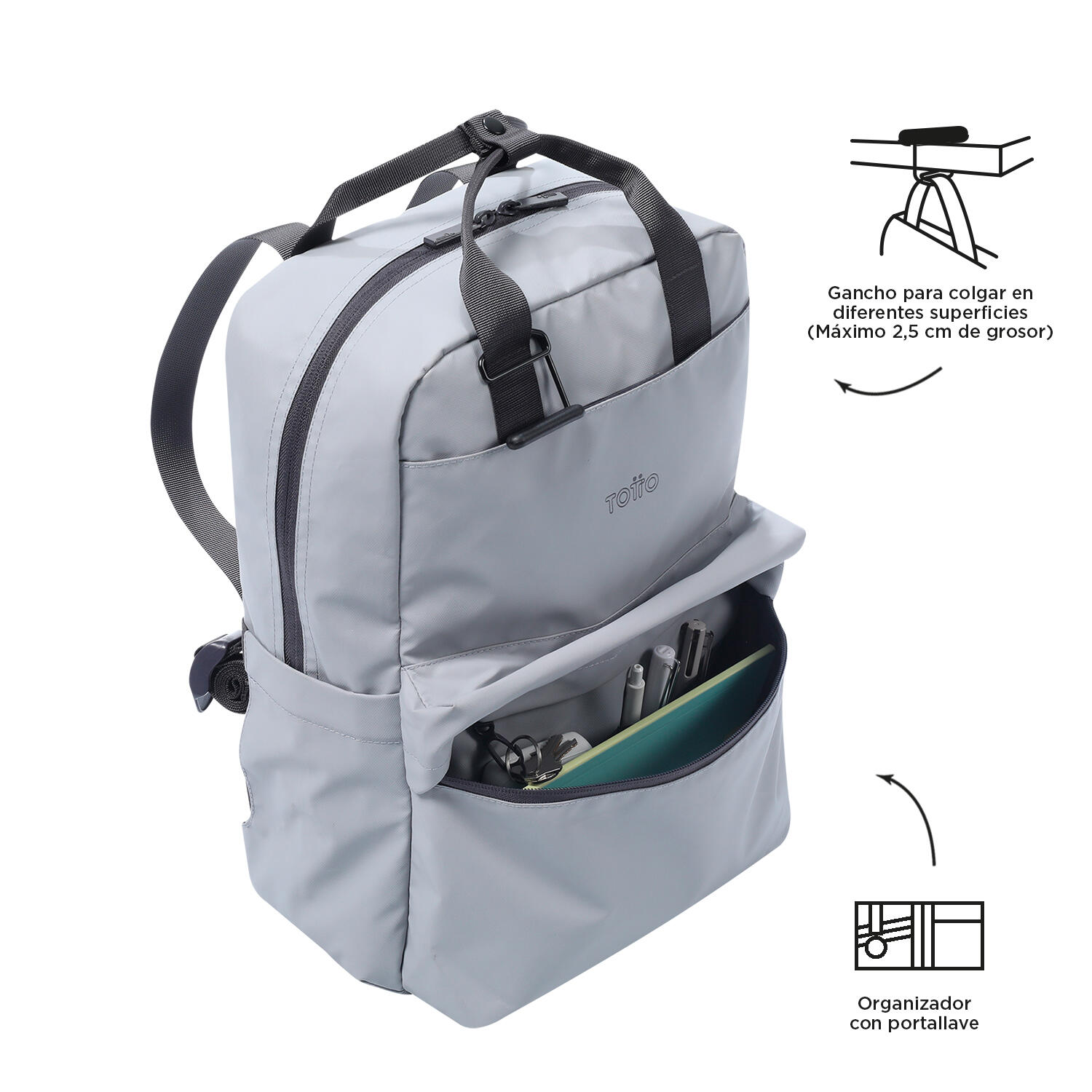 Totto Mochila urbana Billy Micro chip Poliéster 28 x41.5 x12 cm 5/5