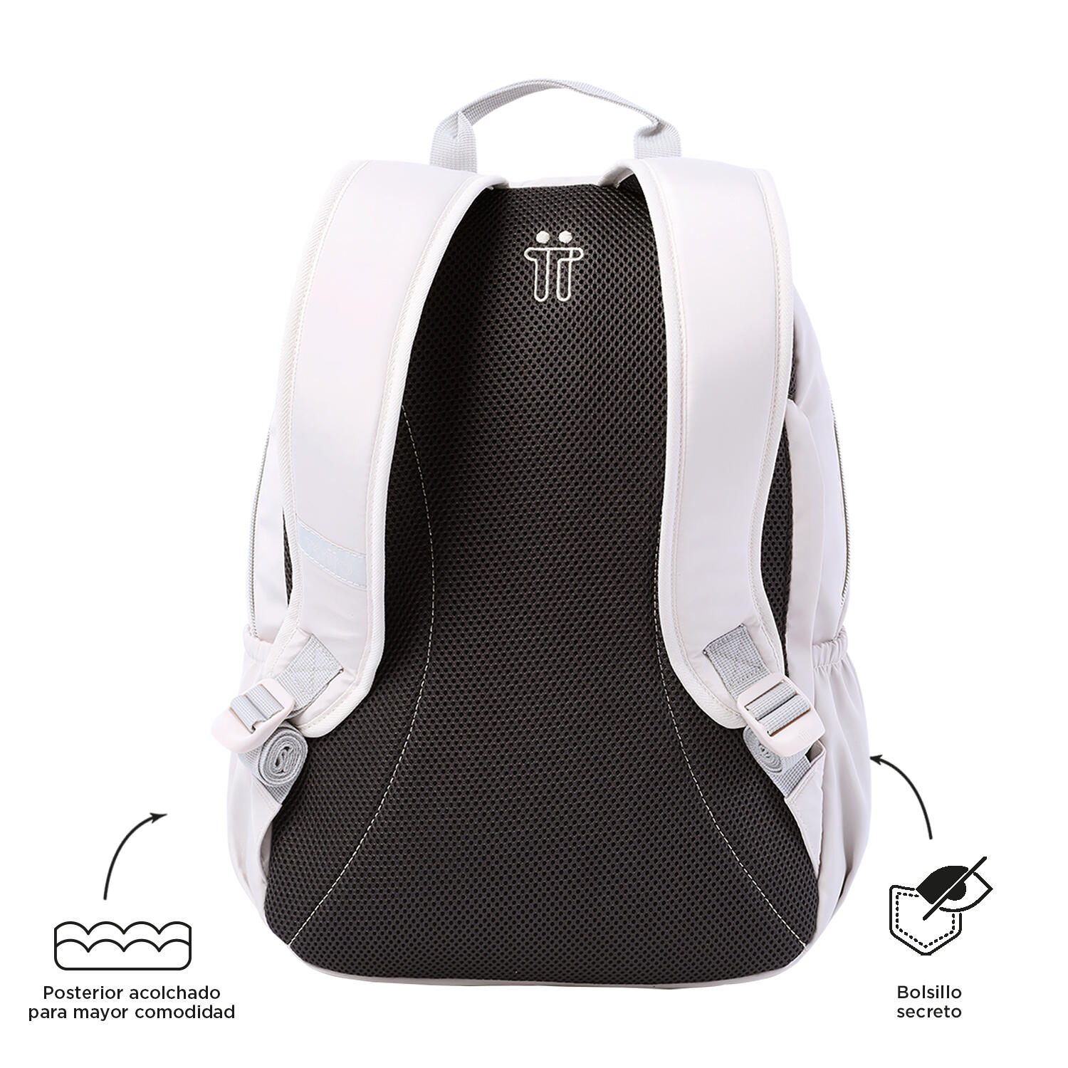 Totto Mochila urbana Aynatto White Sand Poliéster 30 x 42 x 13 cm 3/5