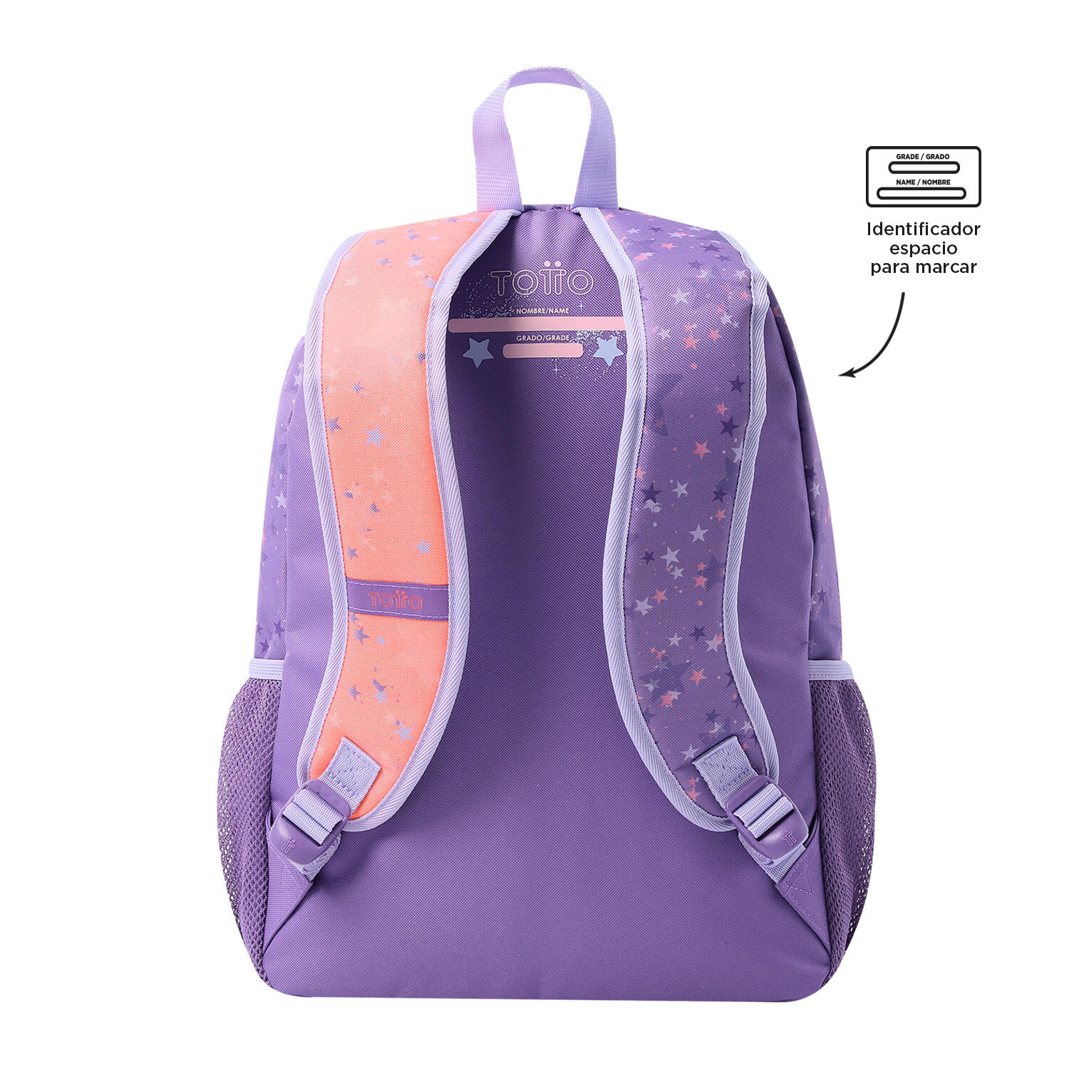 Totto Mochila infantil Star Cat Morado Poliéster 31.5 x 44 x 12 cm 3/5