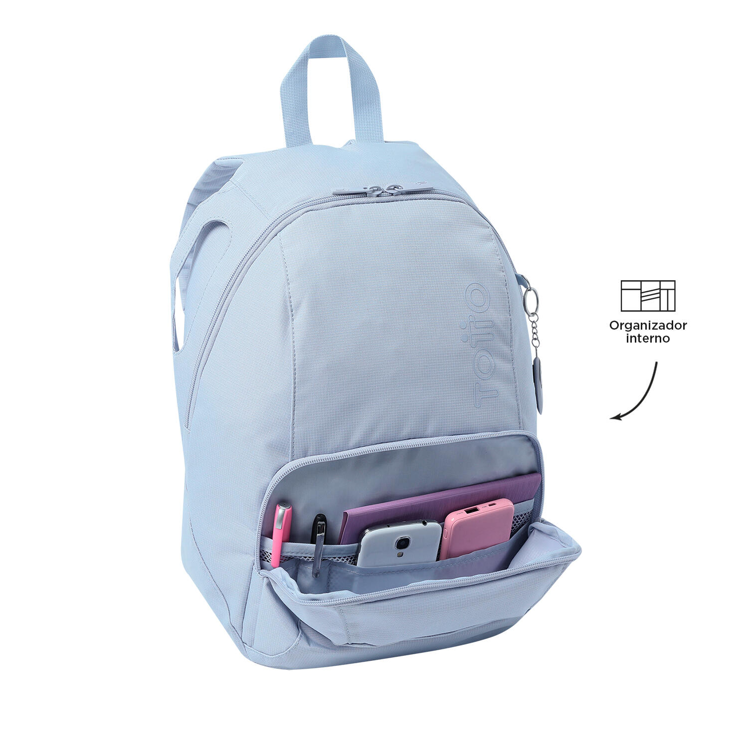 Totto Mochila urbana Gammatto Halogen Blue Poliéster 29 x41 x14 cm 5/5