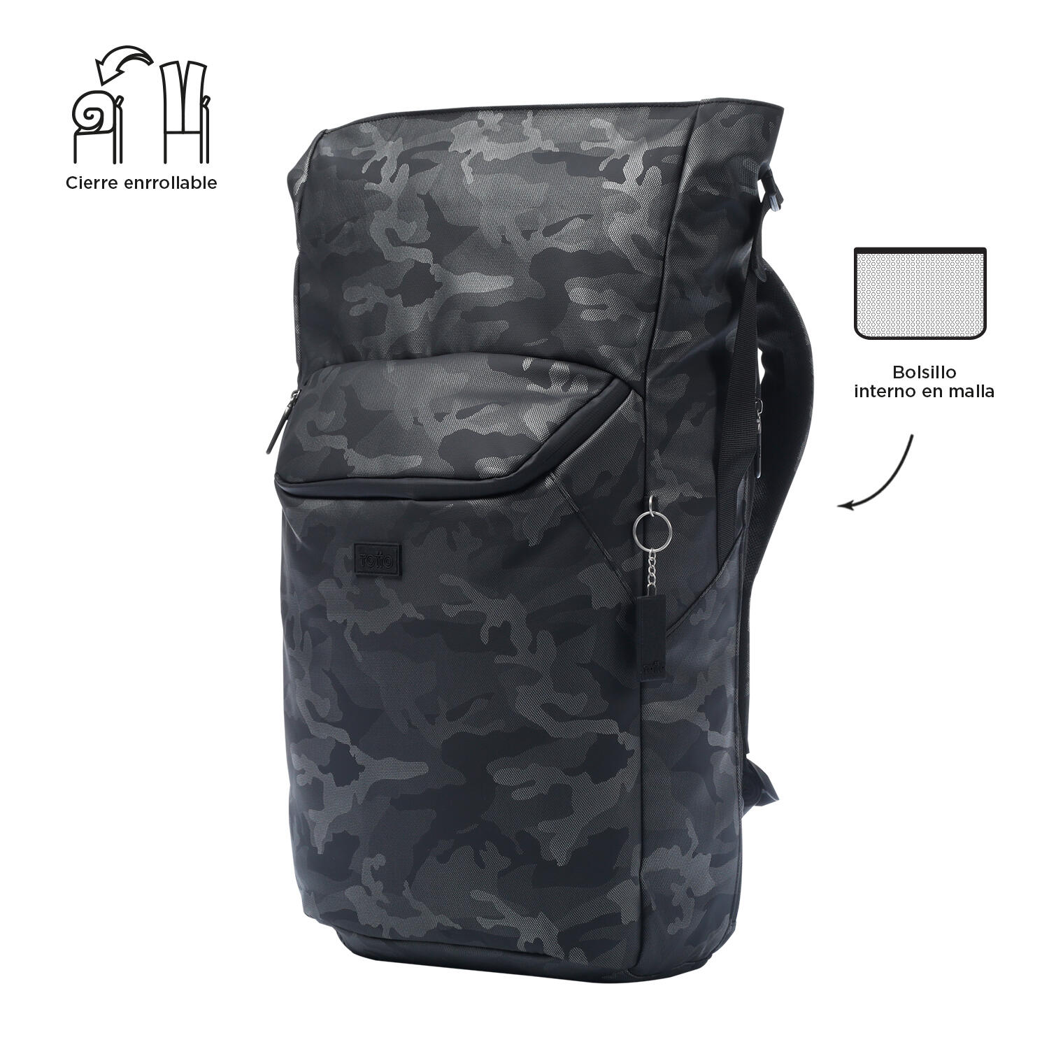 Totto Mochila urbana Chicago Brunel Poliéster 26.5 x 54.5 x 12 cm 5/5