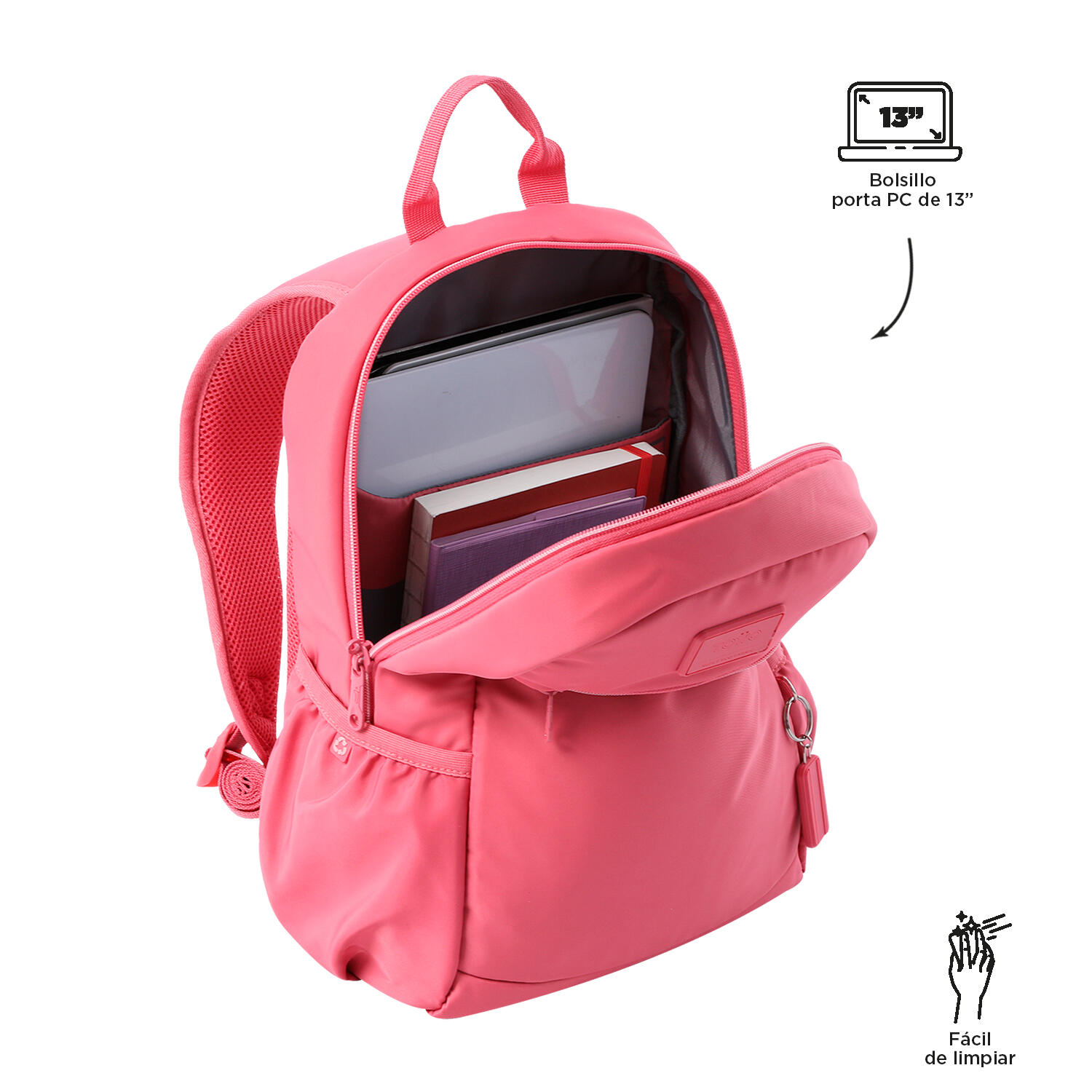 Totto Mochila urbana Tracer Desert Rose Poliéster reciclado 28 x 40 x 16 cm 4/5