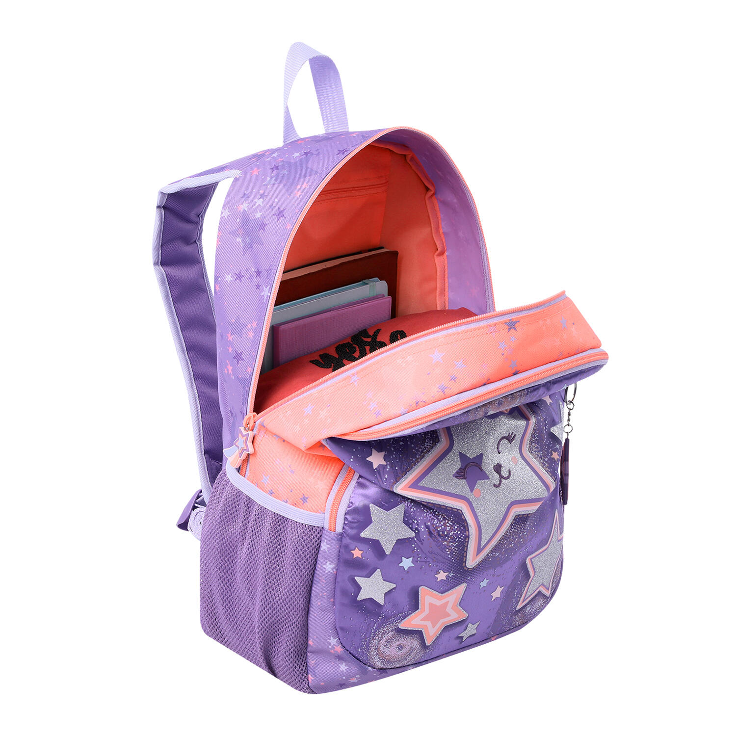 Totto Mochila infantil Star Cat Morado Poliéster 31.5 x 44 x 12 cm 4/5