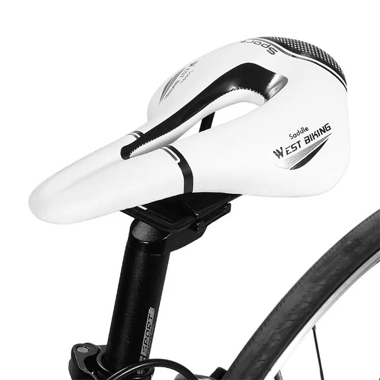 Selle de vélo siège Respirant Cuir PU Creux Confortable Anti-choc Route VTT      1890€    WEST BIKING Selle de vélo siège Respirant Cuir PU Creux Confortable Anti-choc Route VTTVendu exclusivement en ligne   