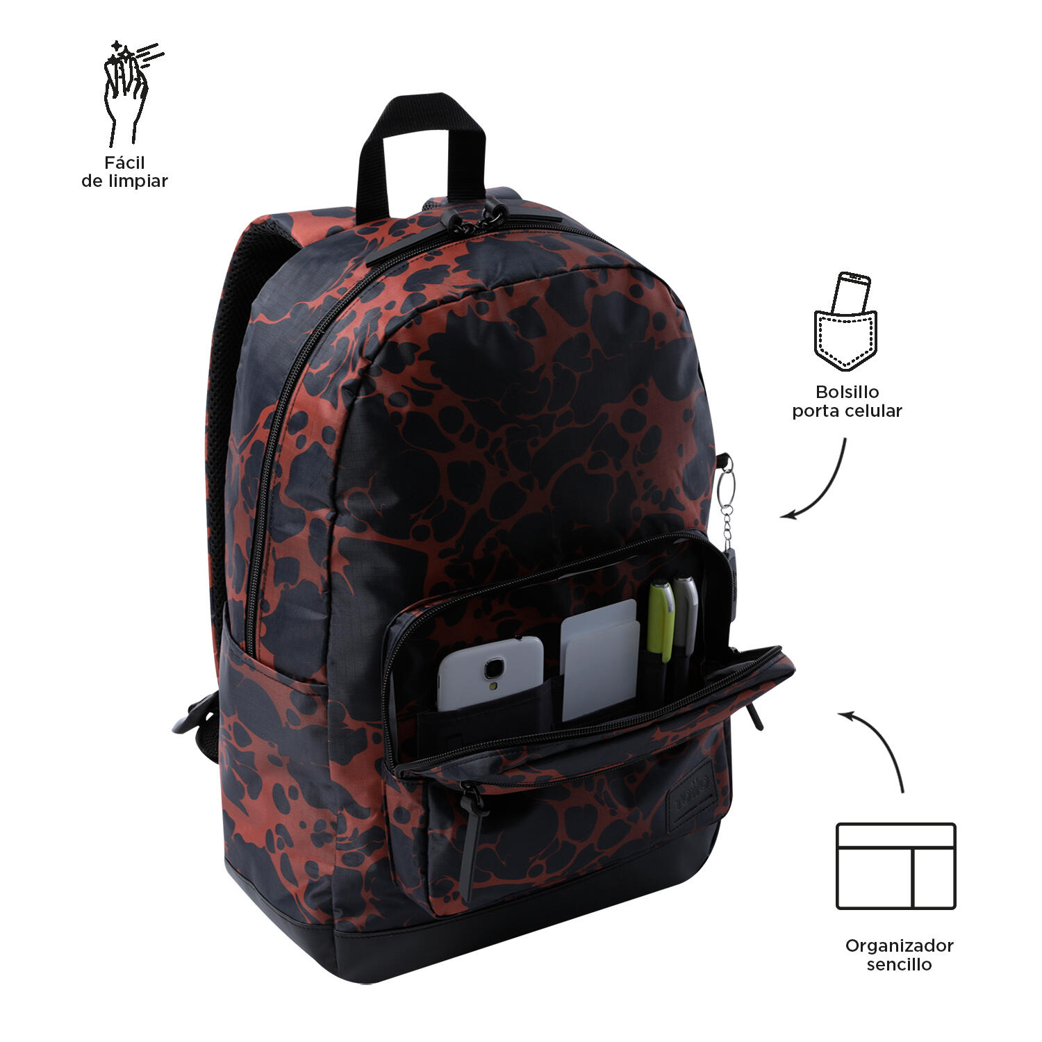 Totto Mochila urbana Tocax Volcax Poliéster 30 x 44.1 x 15.5 cm 5/5