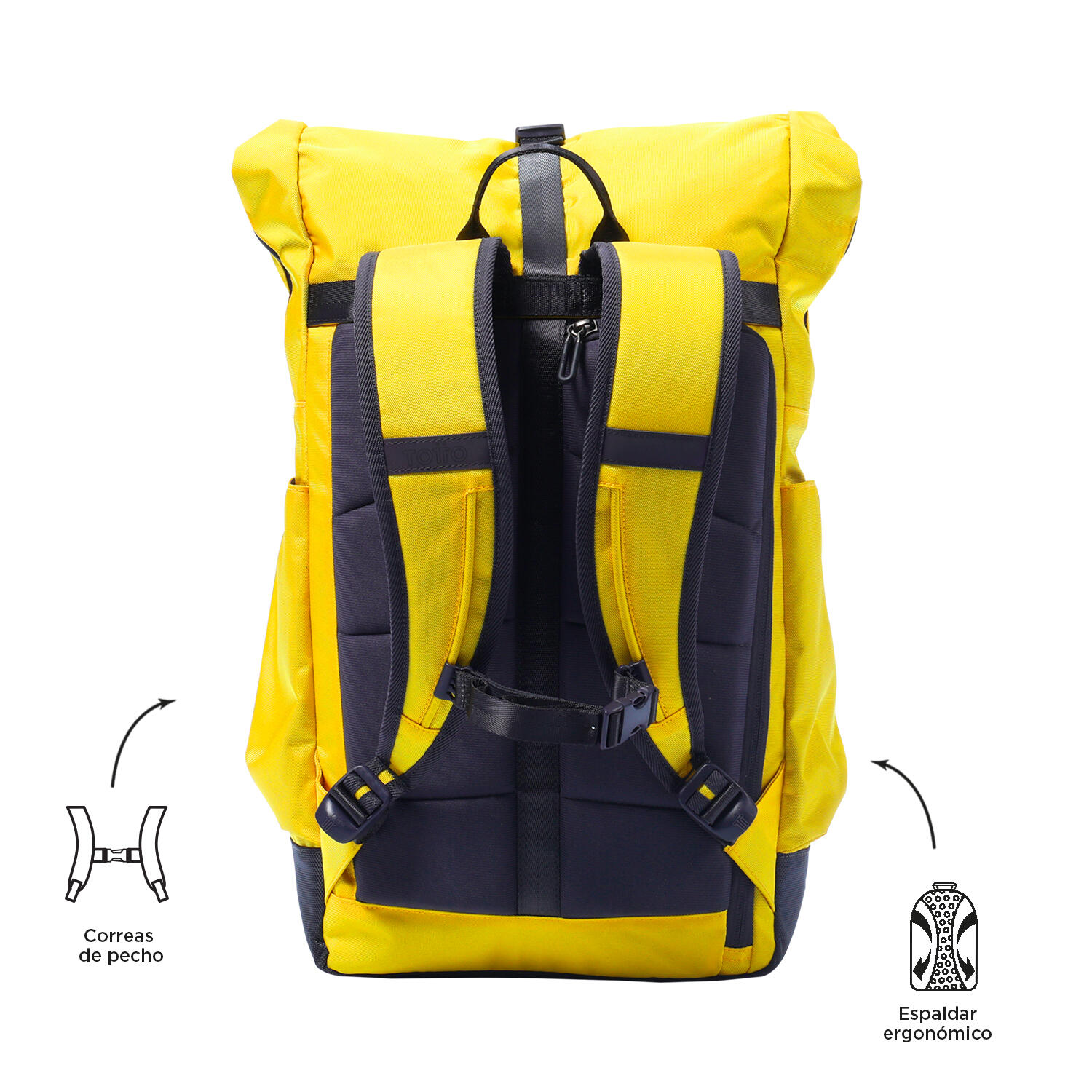 Totto Mochila urbana Spurn 2.0 Super Lemon Poliéster 27.5 x 42 x 12.5 cm 3/5
