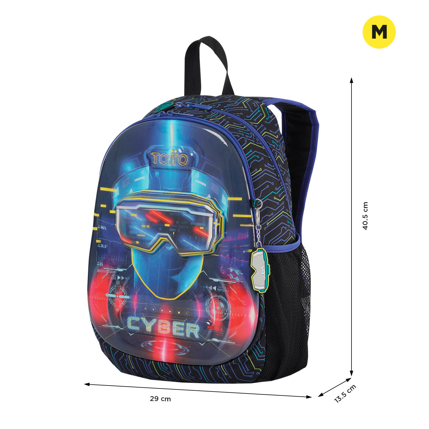 Totto Mochila escolar Mettaverse Azul Poliéster 29 x 40.5 x 11.5 cm 2/4