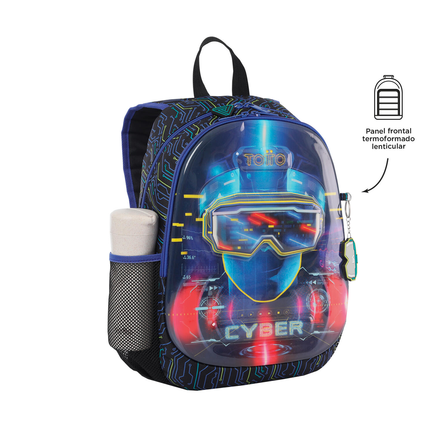 Totto Mochila escolar Mettaverse Azul Poliéster 29 x 40.5 x 11.5 cm 4/4