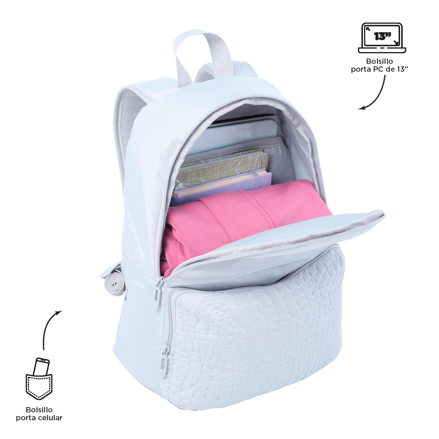 Totto Mochila urbana Palencia Micro Chip Poliéster 30 x 42 x 12.5 cm 4/5
