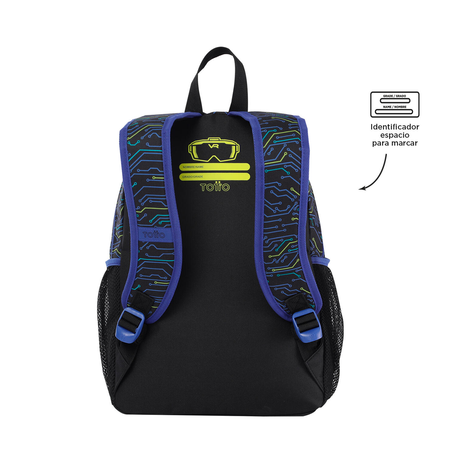 Totto Mochila escolar Mettaverse Azul Poliéster 29 x 40.5 x 11.5 cm 3/4