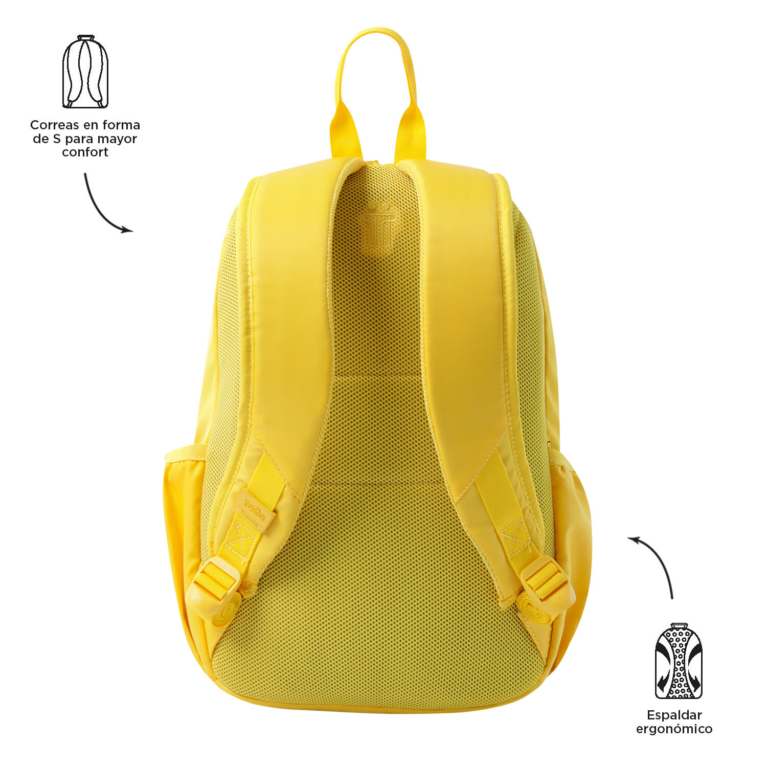 Totto Mochila urbana Tracer Super Lemon Poliéster reciclado 28 x 40 x 16 cm 3/5
