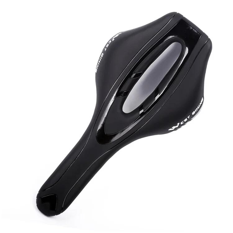 Atmungsaktiver Stofester PU-Leder-Fahrradsattel - Schwarz | Decathlon
