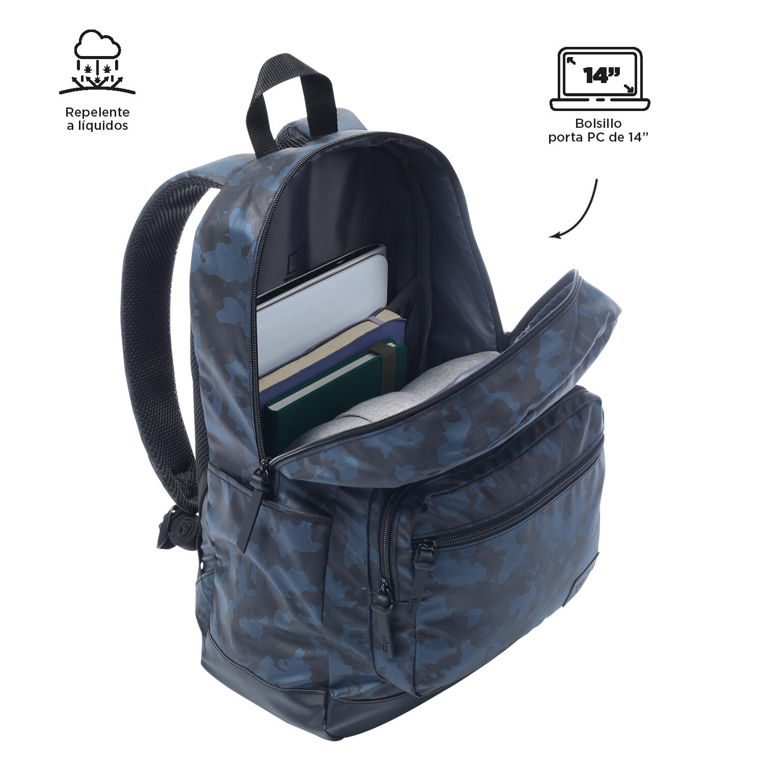 Totto Mochila urbana Tocax Cuarzo Blue Poliéster 30 x 44.1 x 15.5 cm 4/5