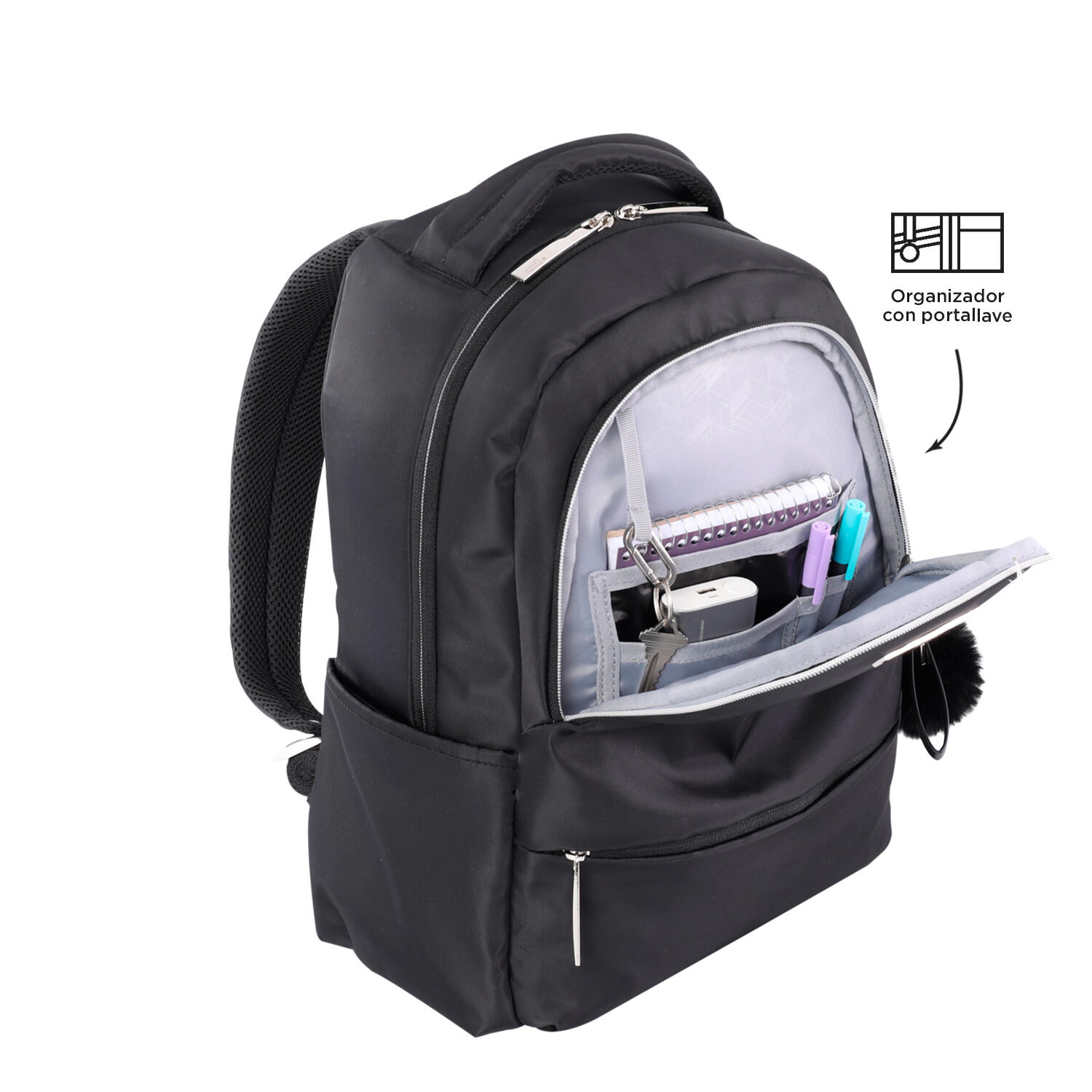 Totto Mochila ejecutiva Adelaide Negro Poliéster 30 x 42 x 14 cm 5/5