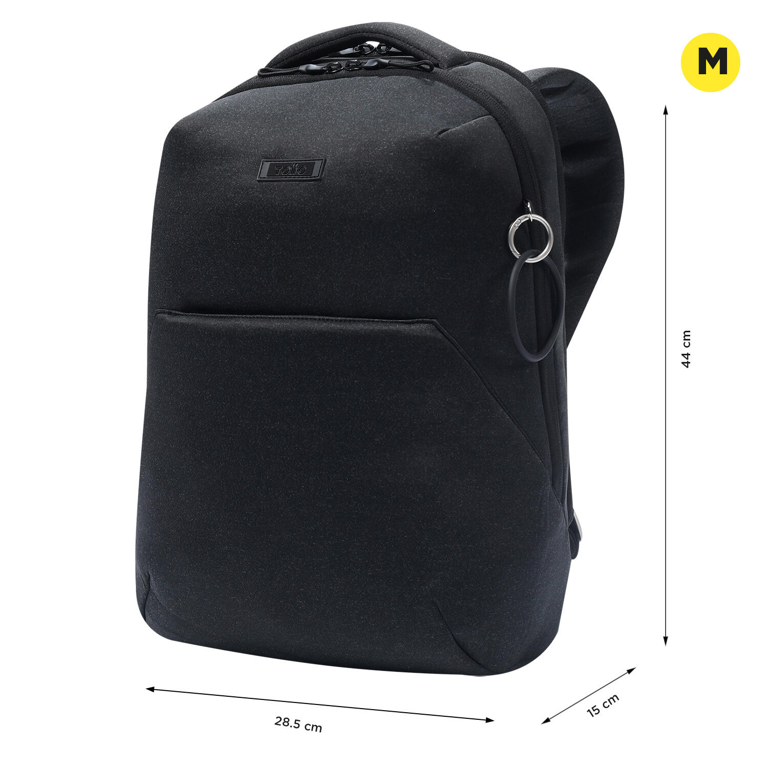 Totto Mochila urbana Megumi Negro Poliéster 28.5 x 44 x 15 cm 2/5